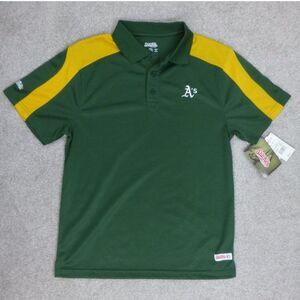 NWT Oakland A's Stiches Athletic Gear Polo Top